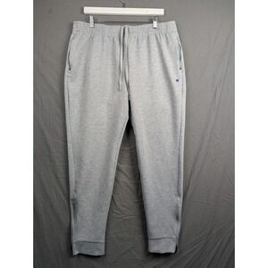 Champion Men's Gray Ankle Zip Jogger Sweatpants Heather Gray XL